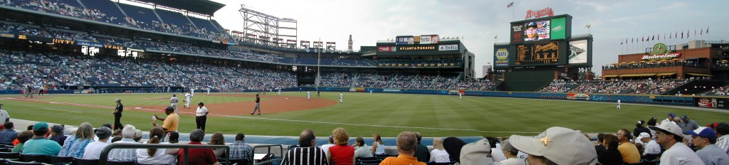 Panoramic photo of the first Braves game I attended at Turner Field