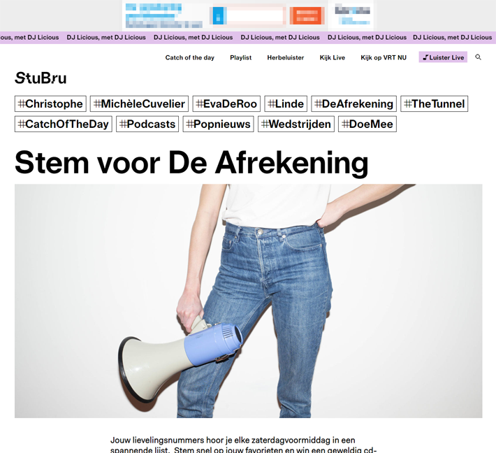 Initial page to vote for De Afrekening